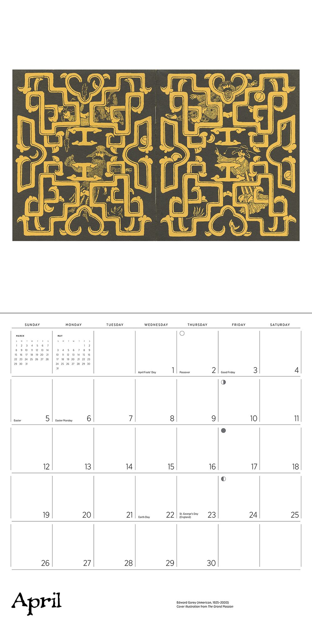 2026 Edward Gorey Wall Calendar