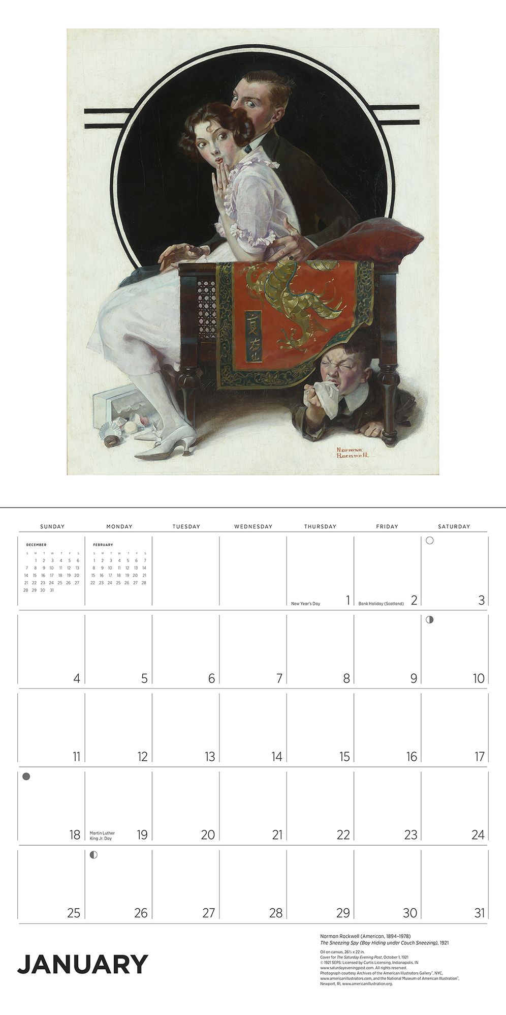 2026 Norman Rockwell: The Saturday Evening Post Wall Calendar