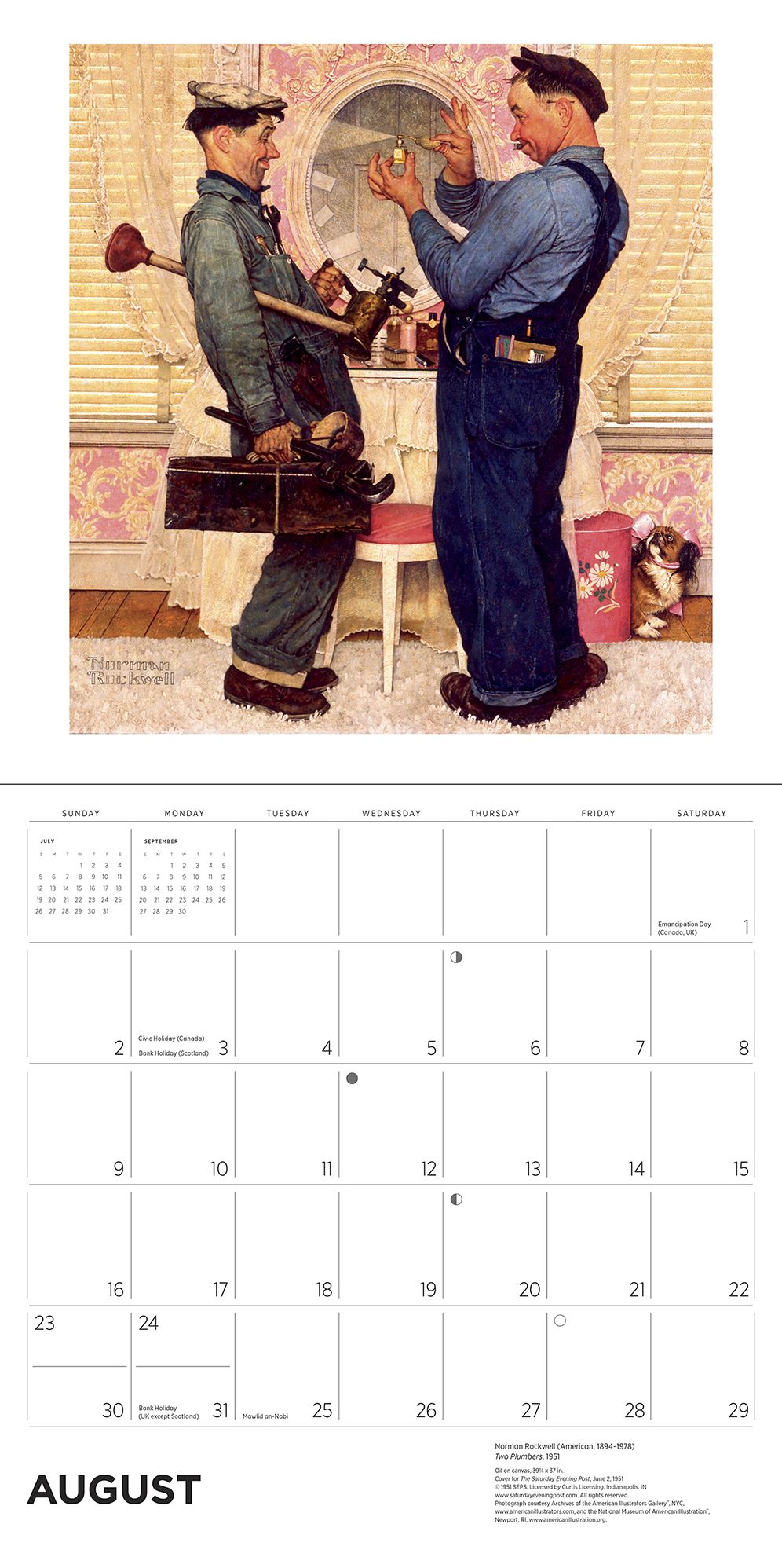 2026 Norman Rockwell: The Saturday Evening Post Wall Calendar