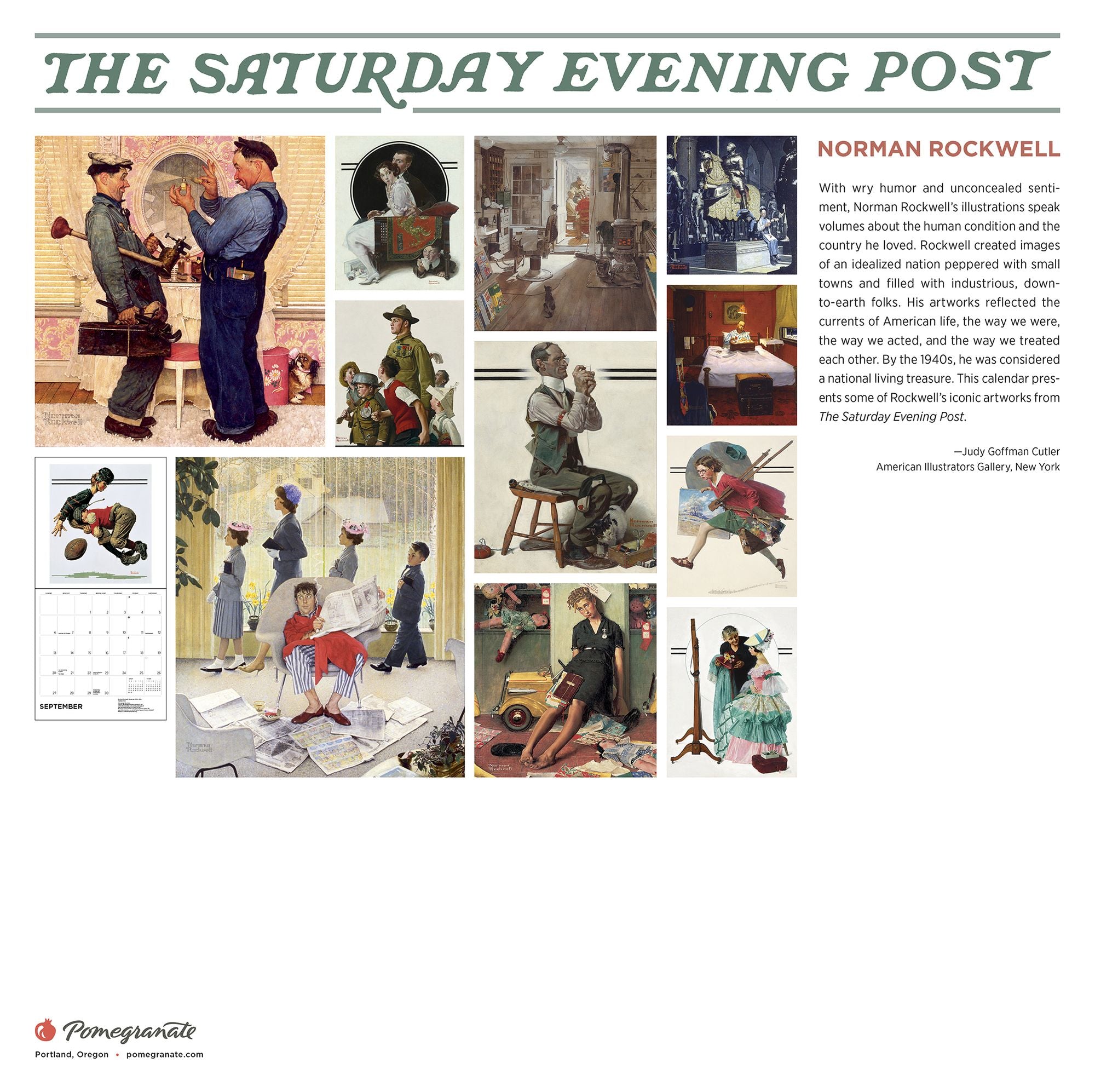 2026 Norman Rockwell: The Saturday Evening Post Wall Calendar