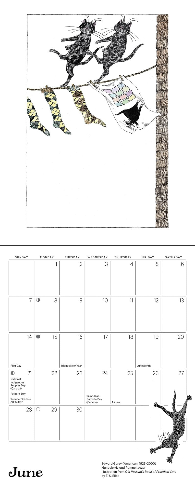 2026 Edward Gorey: Practical Cats Mini Wall Calendar