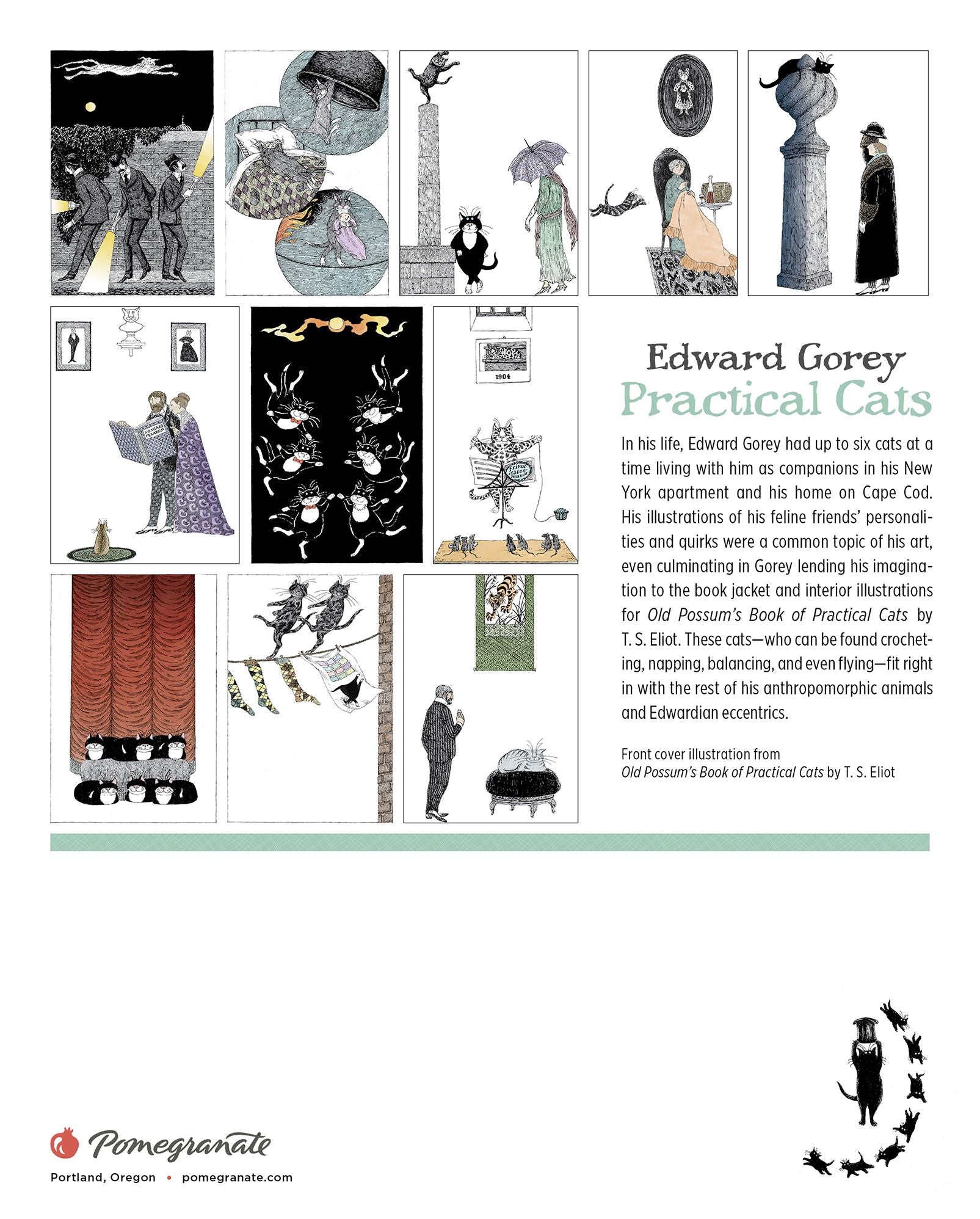 2026 Edward Gorey: Practical Cats Mini Wall Calendar