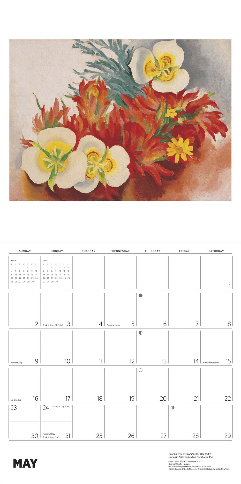 2027 Georgia O'Keeffe Wall Calendar