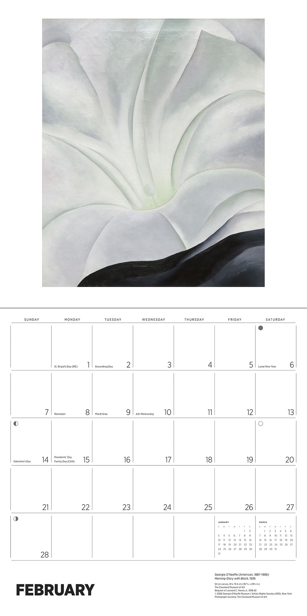2027 Georgia O'Keeffe Wall Calendar