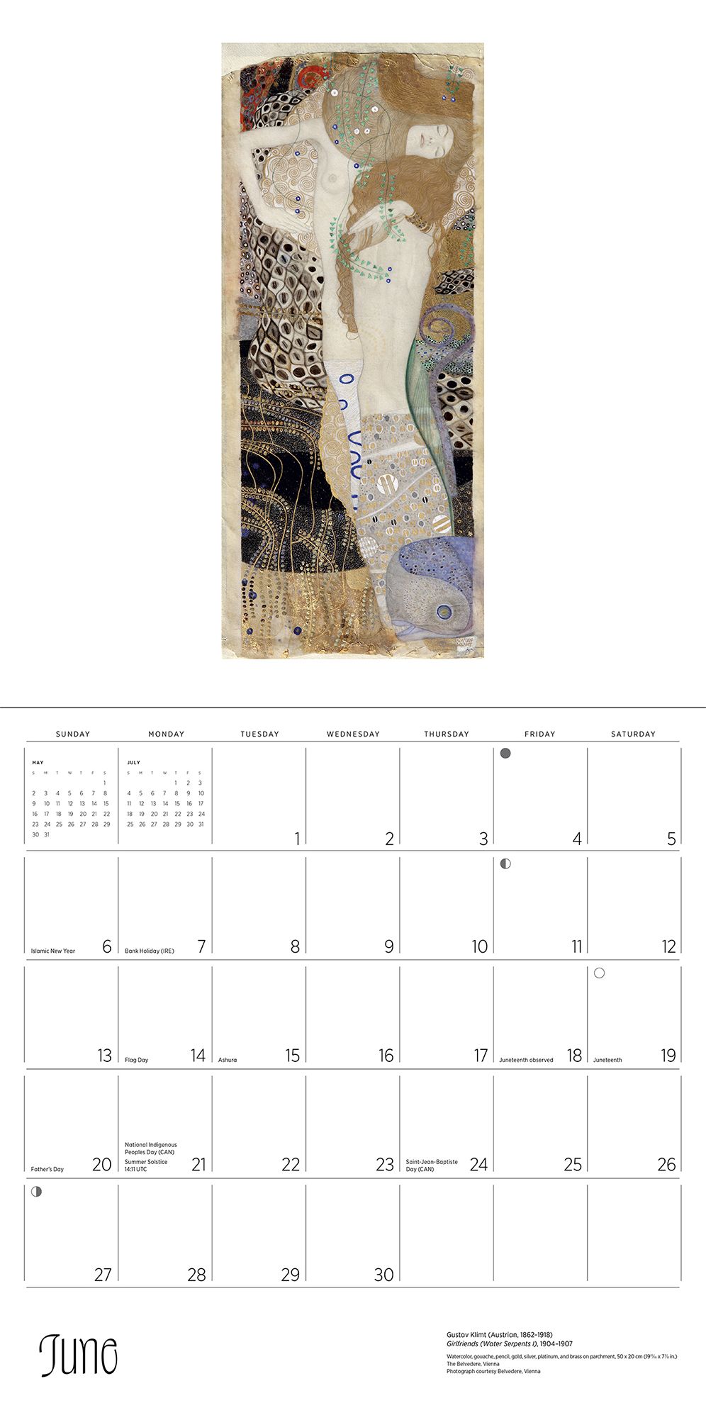 2027 Gustav Klimt Wall Calendar