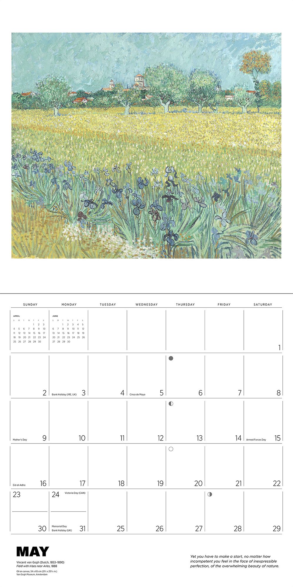 2027 Vincent Van Gogh Wall Calendar