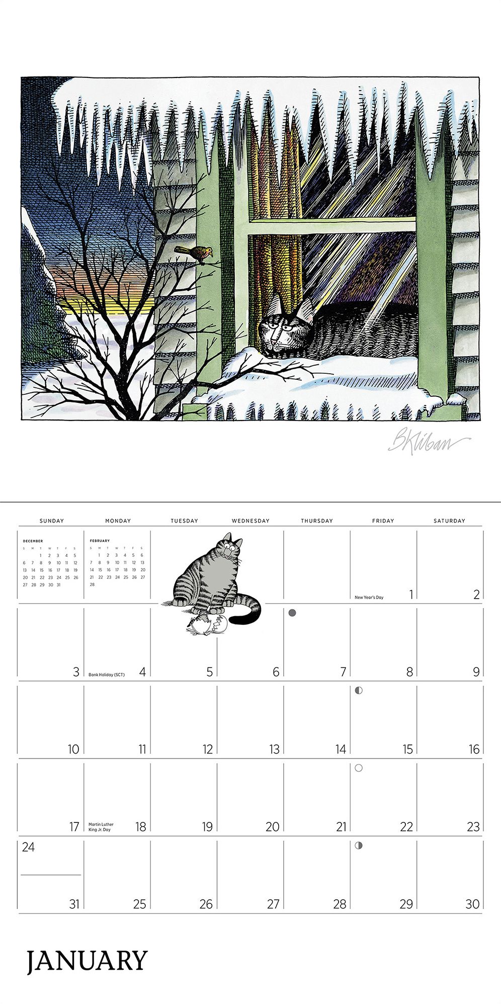 2027 B. Kliban: Cat Calendar Wall Calendar
