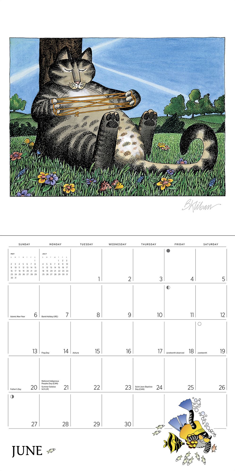2027 B. Kliban: Cat Calendar Wall Calendar