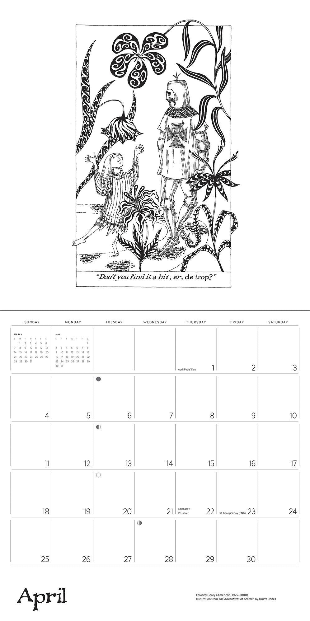 2027 Edward Gorey Wall Calendar