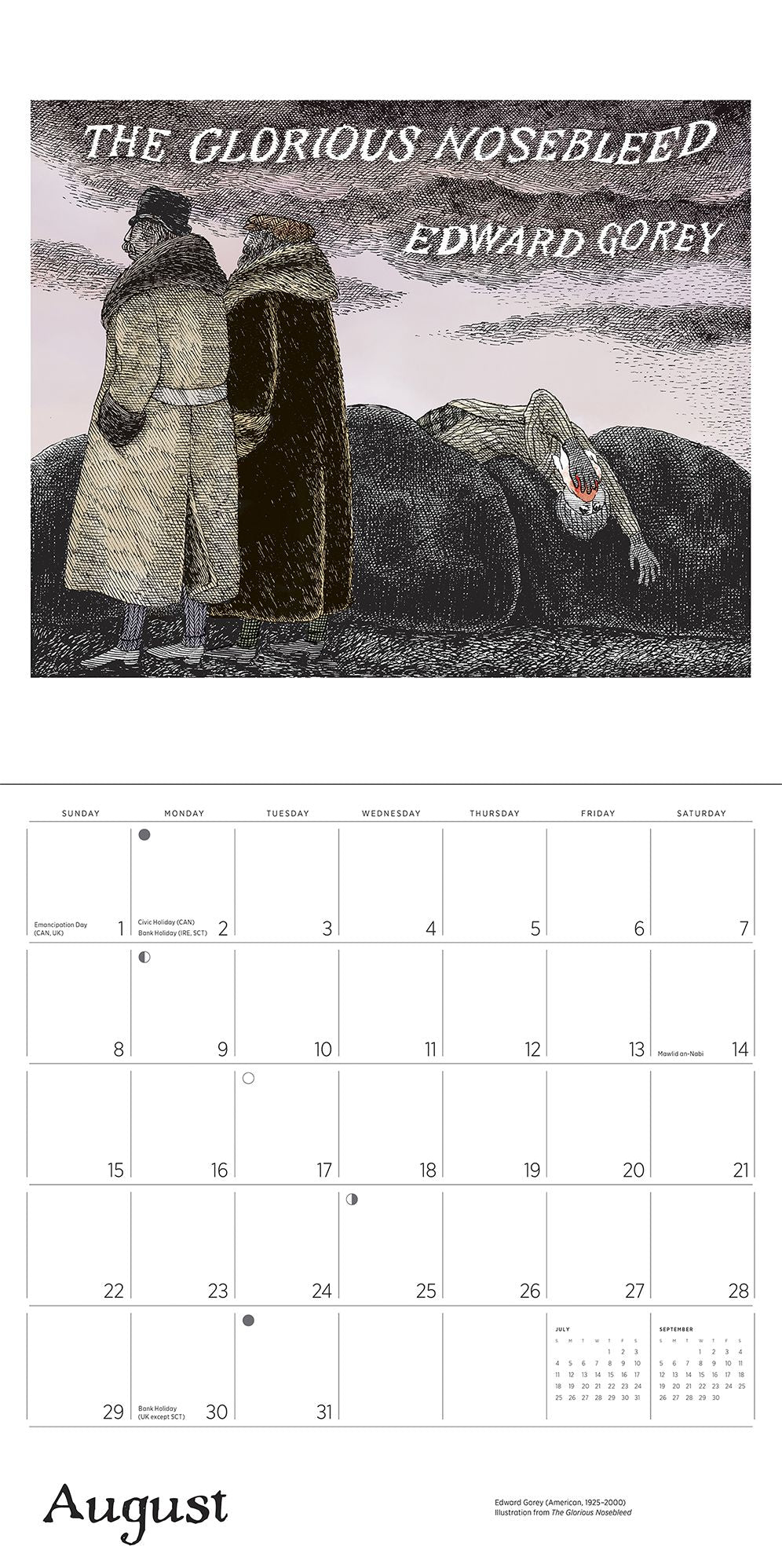 2027 Edward Gorey Wall Calendar