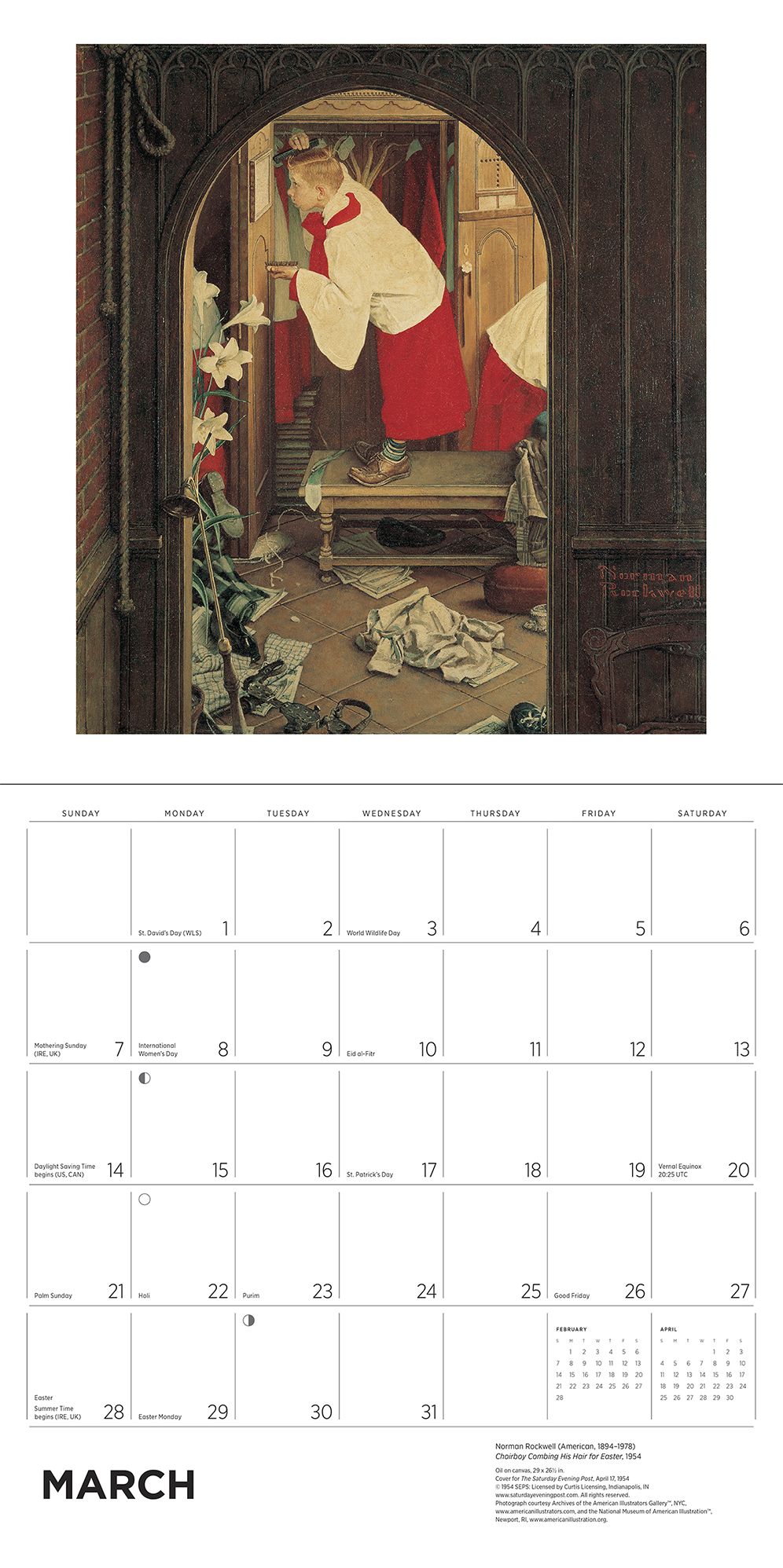 2027 Norman Rockwell: The Saturday Evening Post Wall Calendar