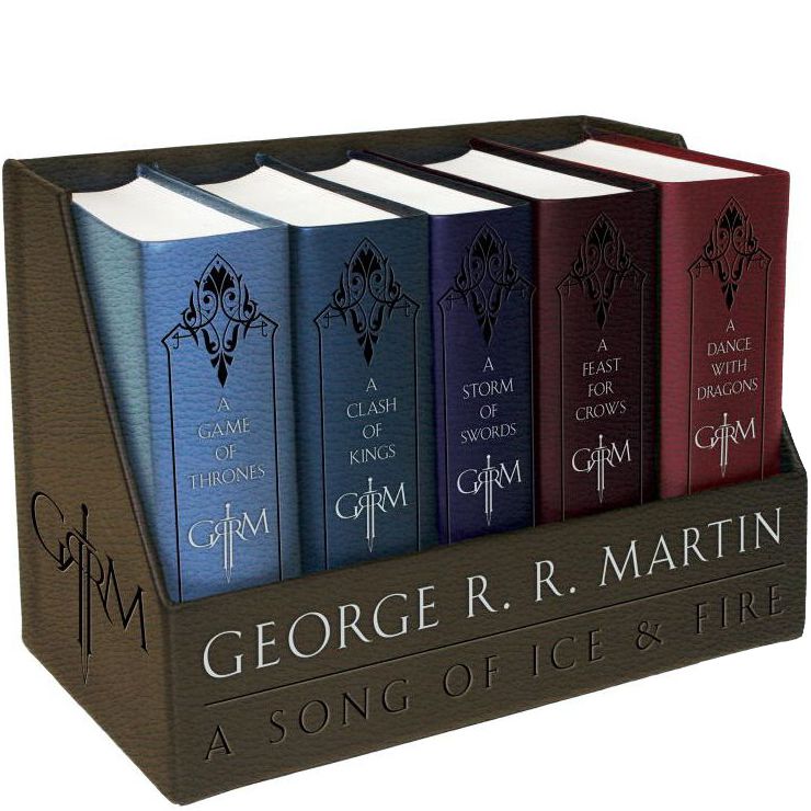 George R. R. Martin's A Game of Thrones Leather-Cloth Boxed Set (Song of Ice andFire Series): A Game of Thrones, A Clash of Kings, A Storm of Swords, A Feast for Crows, and ADance with Dragons