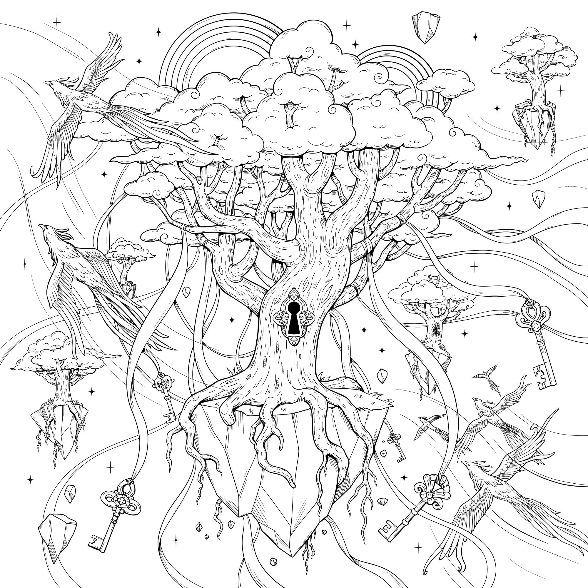 Mythographic Color and Discover: Rainbow Realms: An Artist's Coloring Book of Dazzling Worlds
