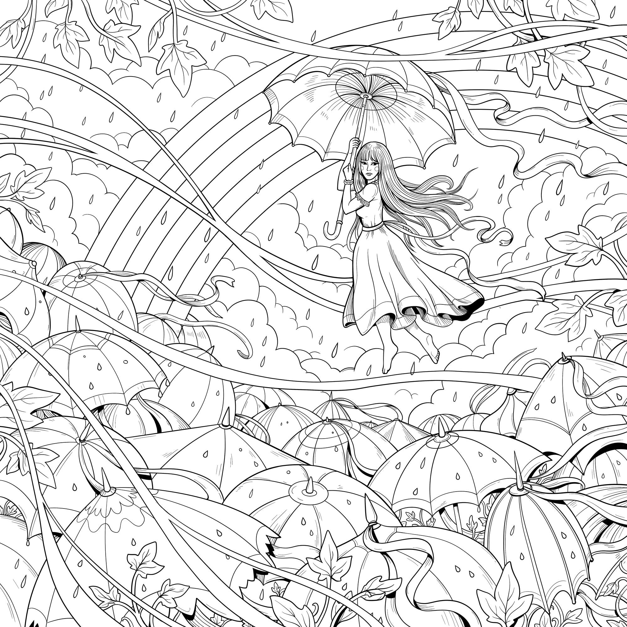 Mythographic Color and Discover: Rainbow Realms: An Artist's Coloring Book of Dazzling Worlds