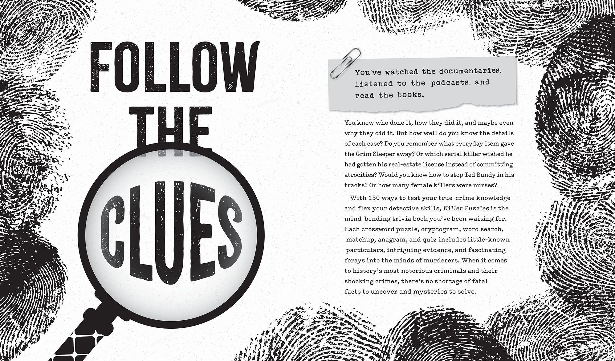 Killer Puzzles: Crosswords, Cyphers, Cryptograms, and More for the True Crime Obsessed