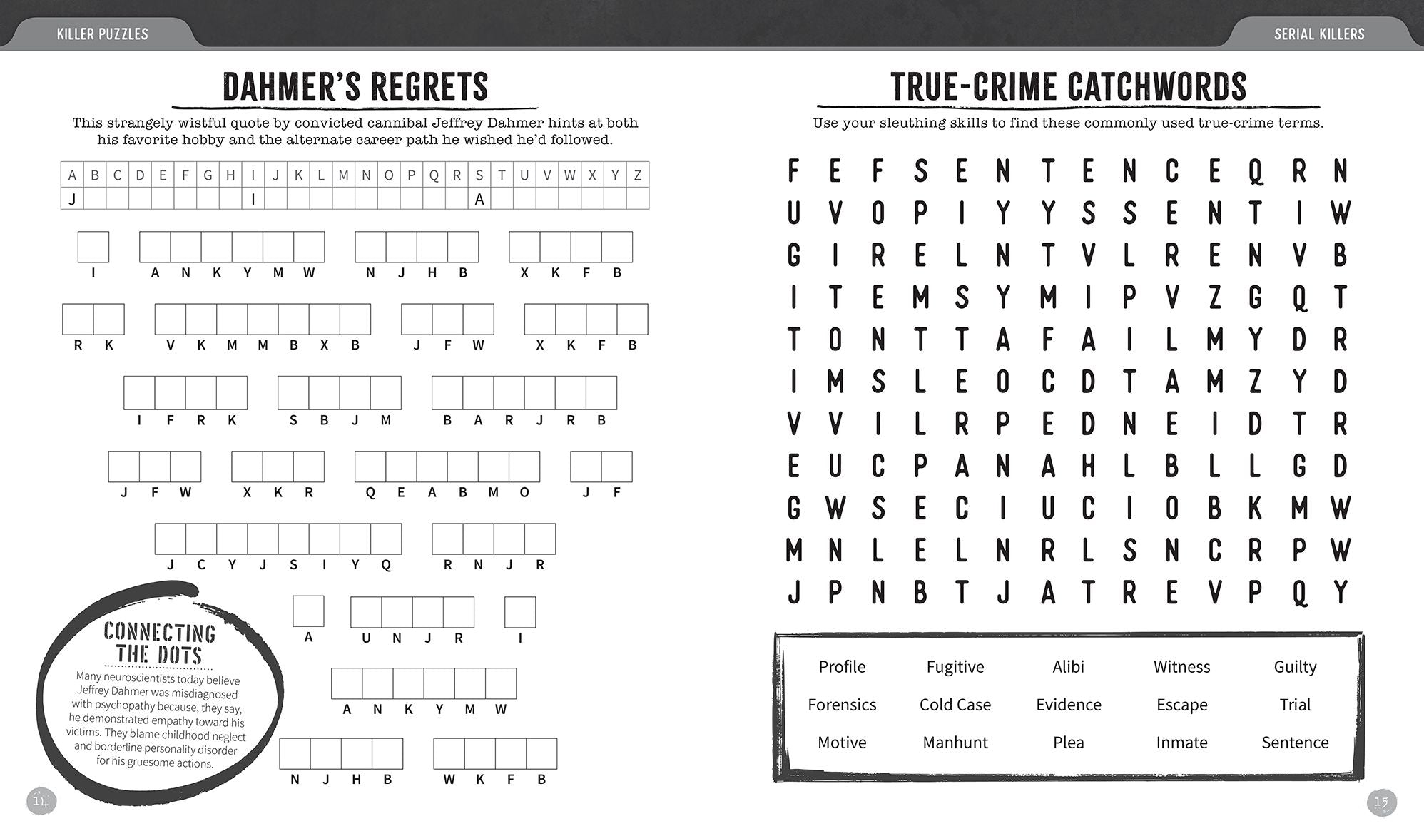 Killer Puzzles: Crosswords, Cyphers, Cryptograms, and More for the True Crime Obsessed