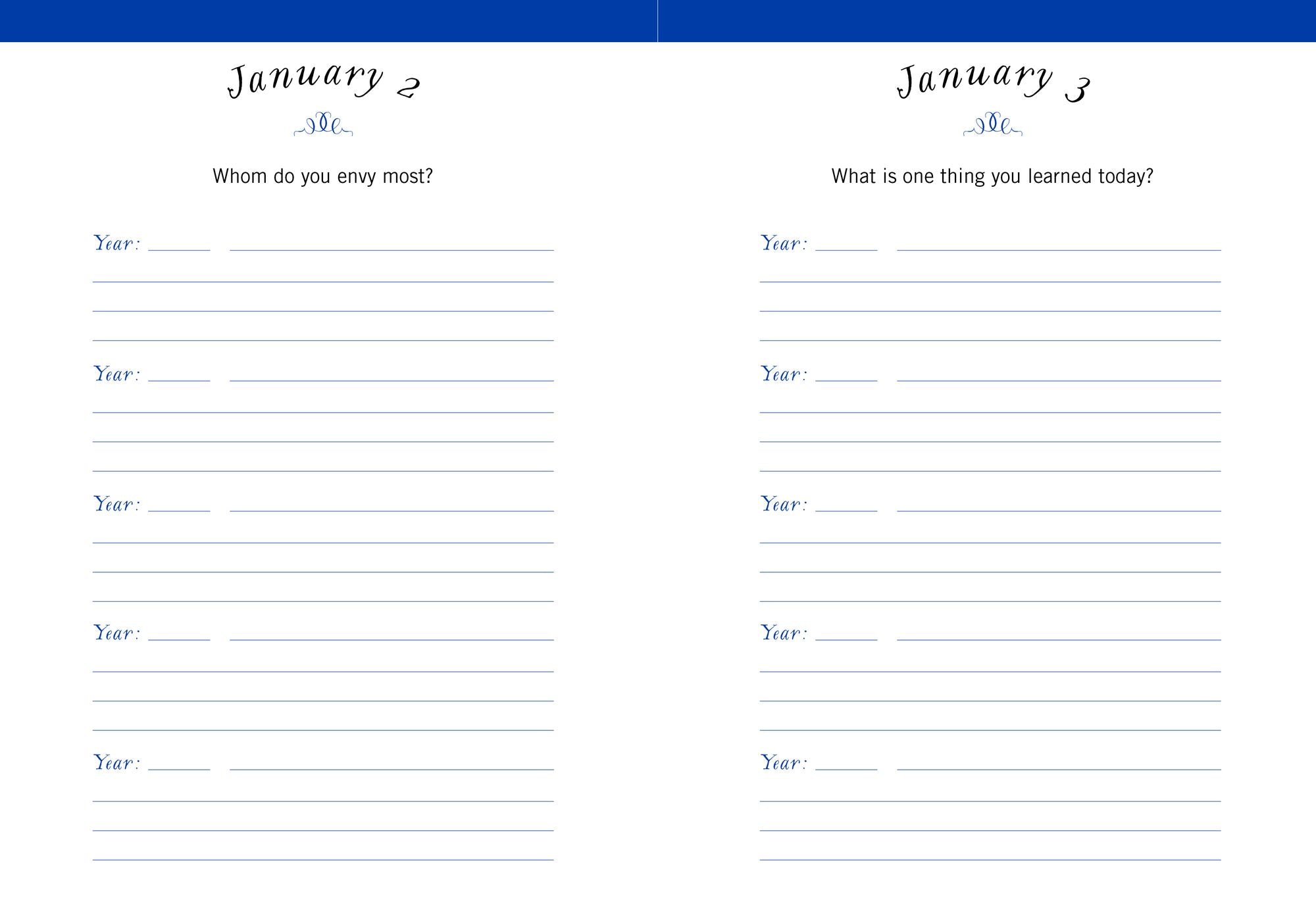 One Question a Day (Navy): A Five-Year Journal: A Personal Time Capsule of Questions and Answers