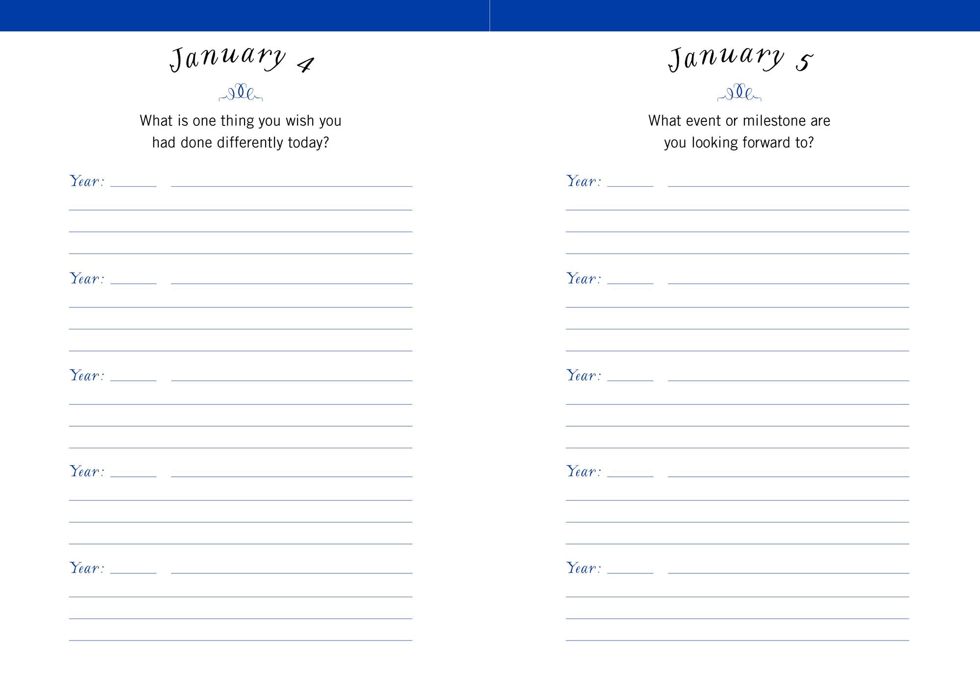 One Question a Day (Navy): A Five-Year Journal: A Personal Time Capsule of Questions and Answers