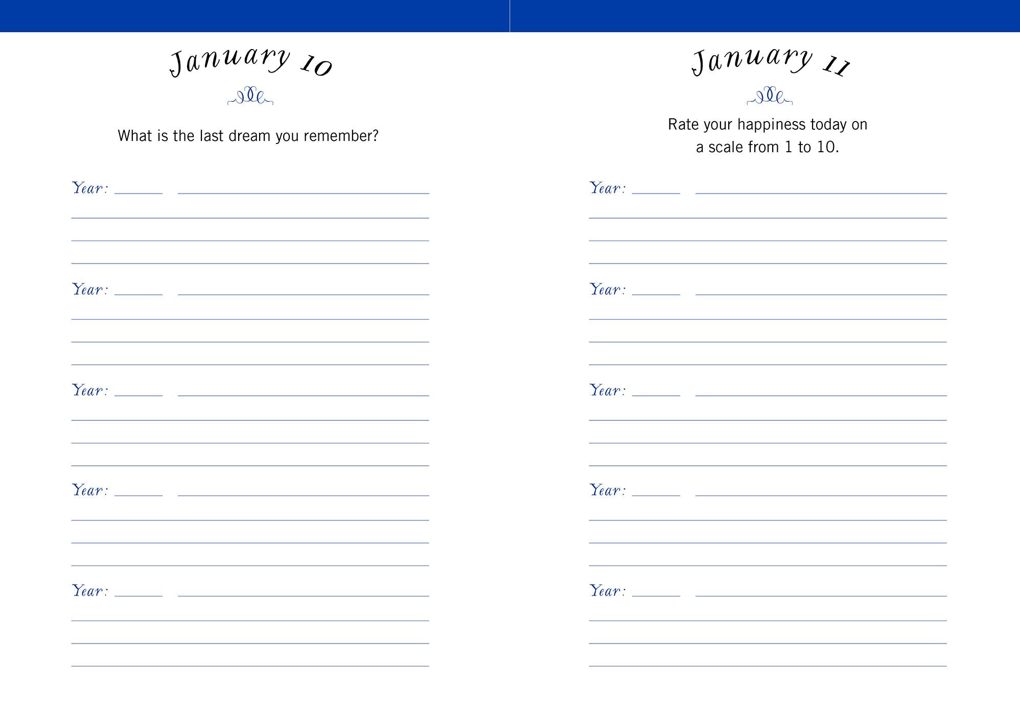 One Question a Day (Navy): A Five-Year Journal: A Personal Time Capsule of Questions and Answers