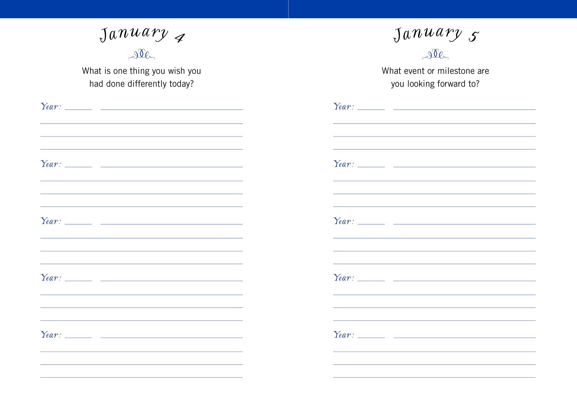 One Question a Day (Navy): A Five-Year Journal: A Personal Time Capsule of Questions and Answers