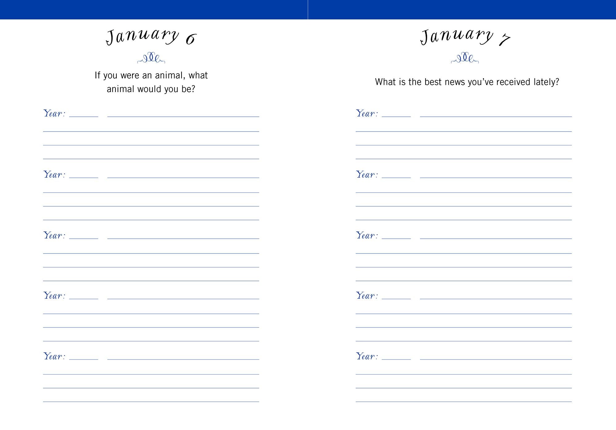 One Question a Day (Navy): A Five-Year Journal: A Personal Time Capsule of Questions and Answers