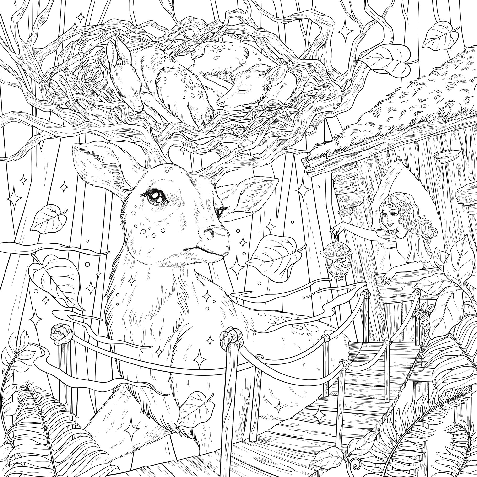 Mythographic Color and Discover: Fantasy Forest: An Artist's Coloring Book of Woodland Spirits