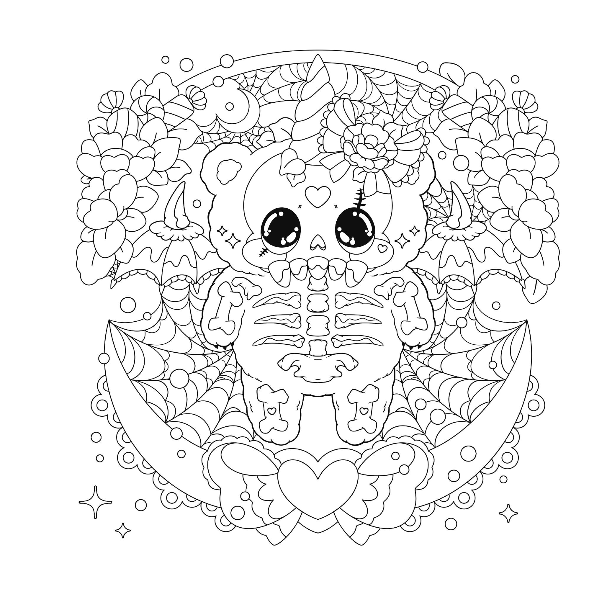 Manga Sparkle: Spooky Sweet: A Goth Anime & Manga Style Coloring Book