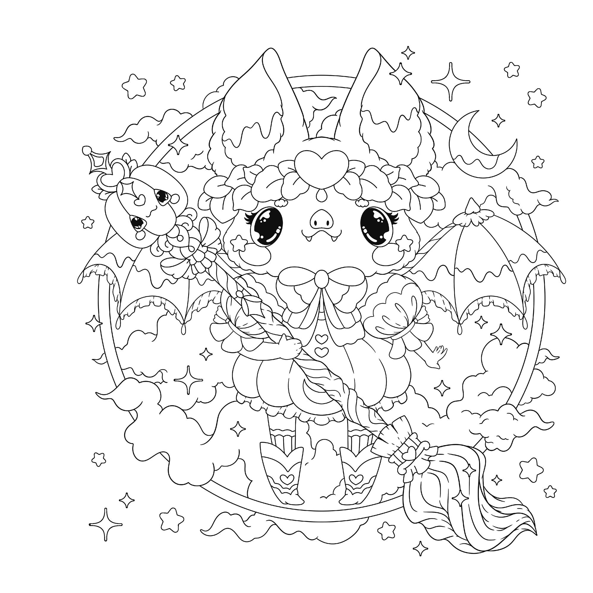 Manga Sparkle: Spooky Sweet: A Goth Anime & Manga Style Coloring Book