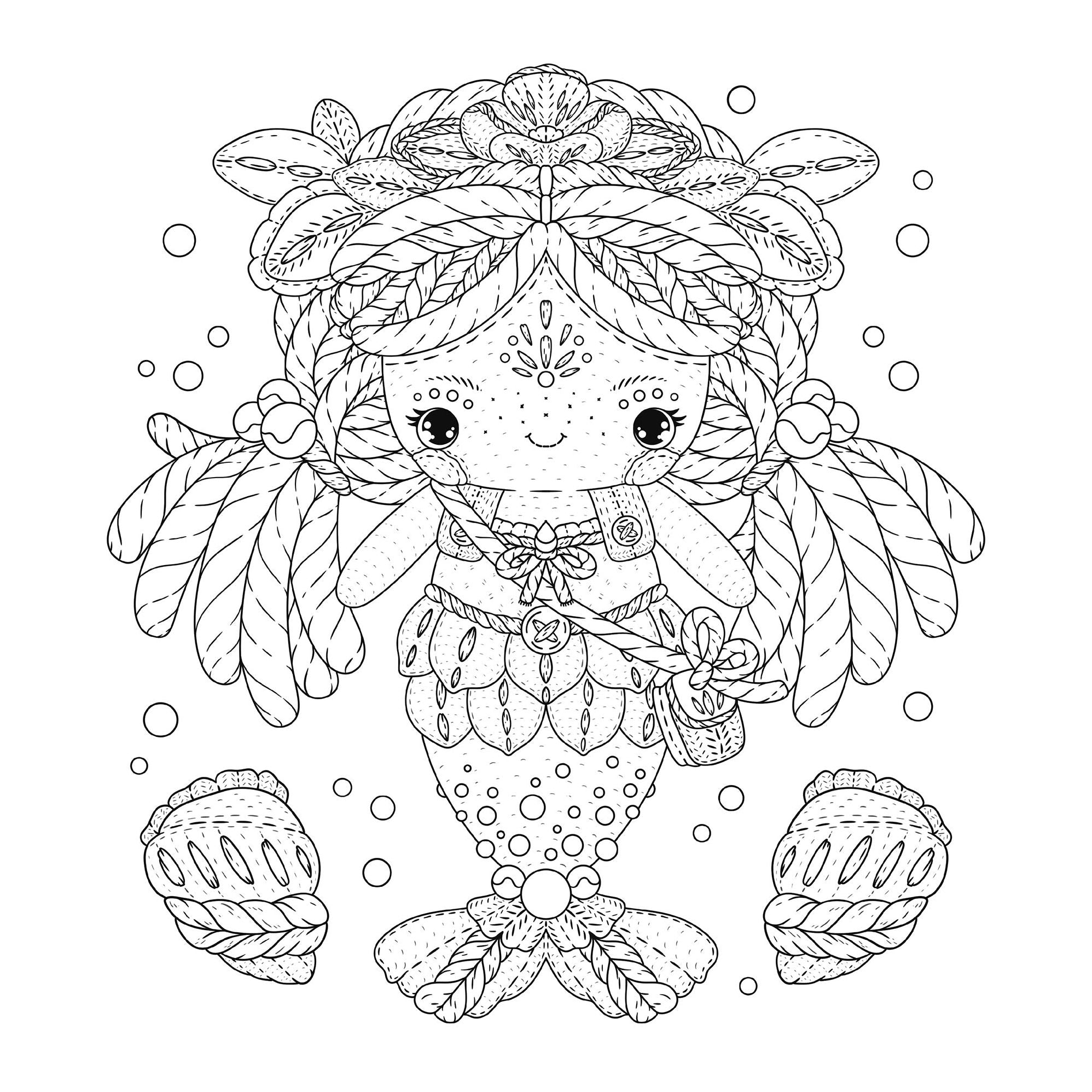 The Cutest of Cute Amigurumi Sea Friends: A Coloring Book of Crocheted Ocean Life