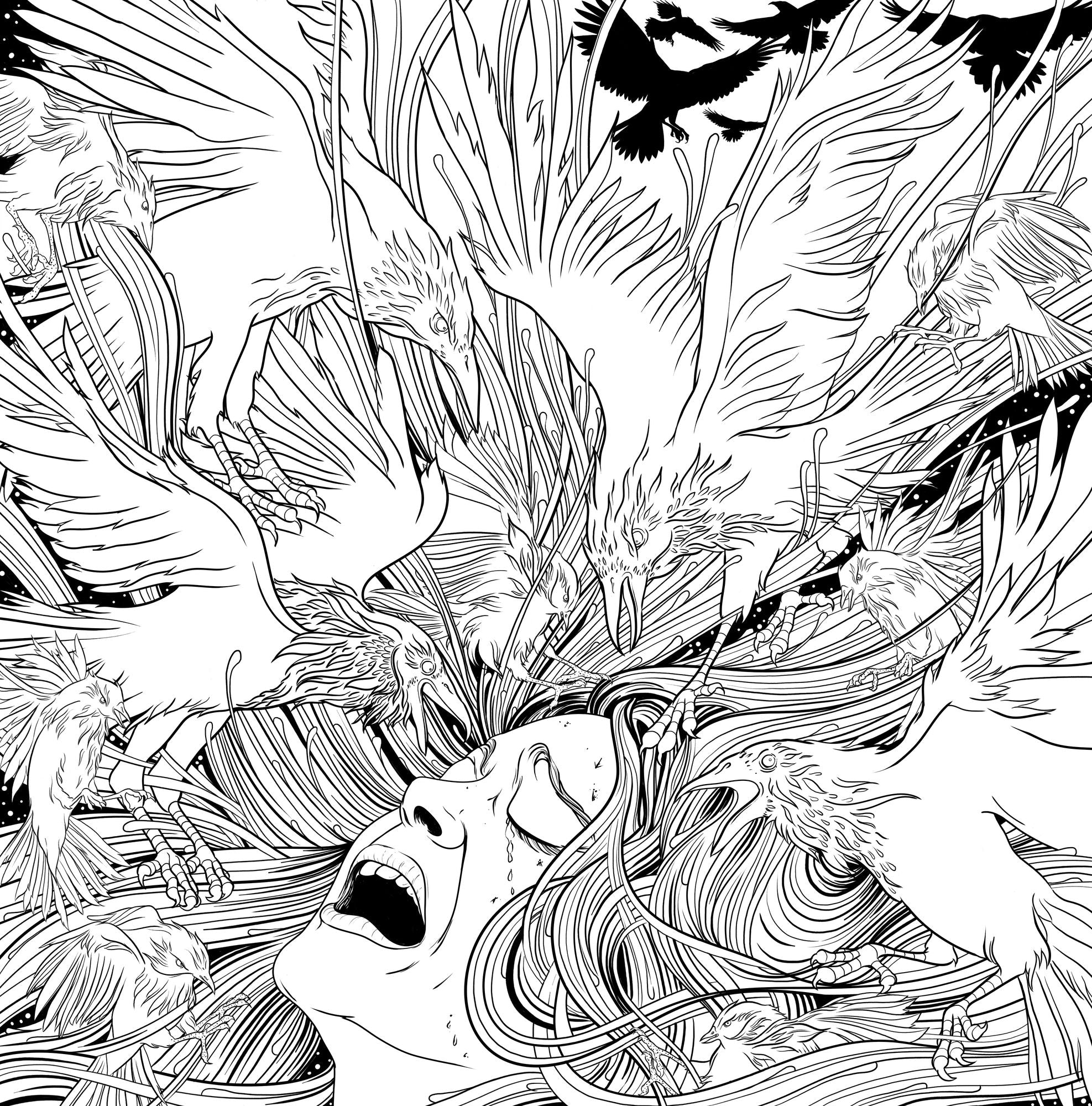 Mythogoria: Night Terrors Return: A Dark Coloring Book of Beautiful Horrors