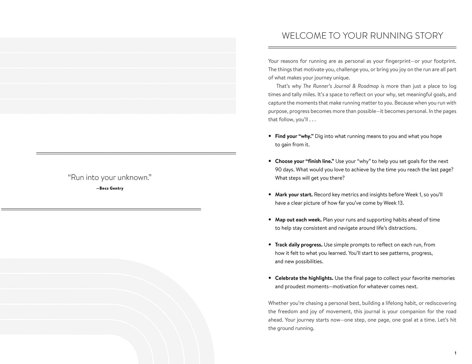 The Runner's Journal & Roadmap: Track. Progress. Achieve. Day by Day.
