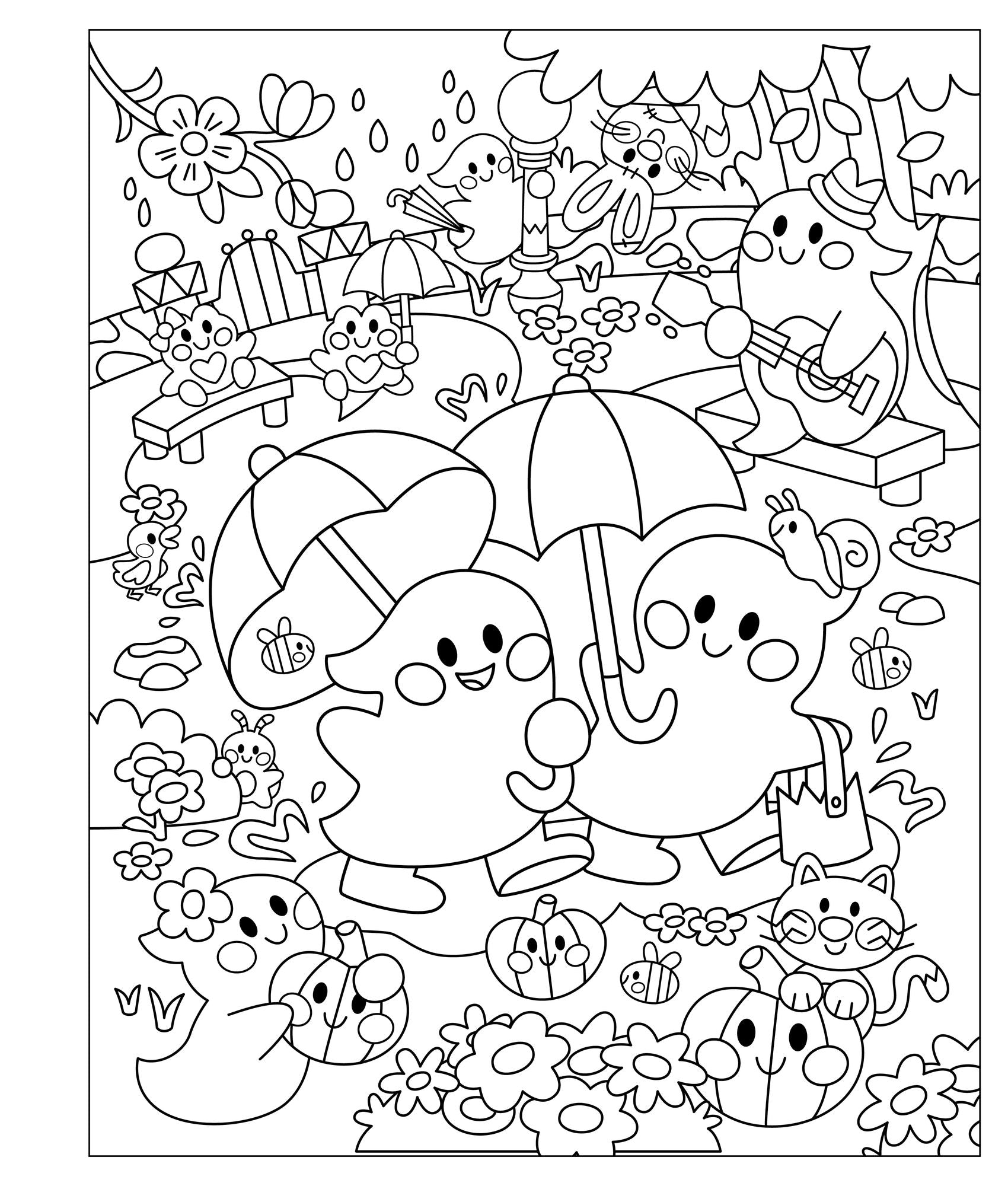 Squeetopia: Springoween: A Creepy-Cute Coloring Book of Springtime Fun