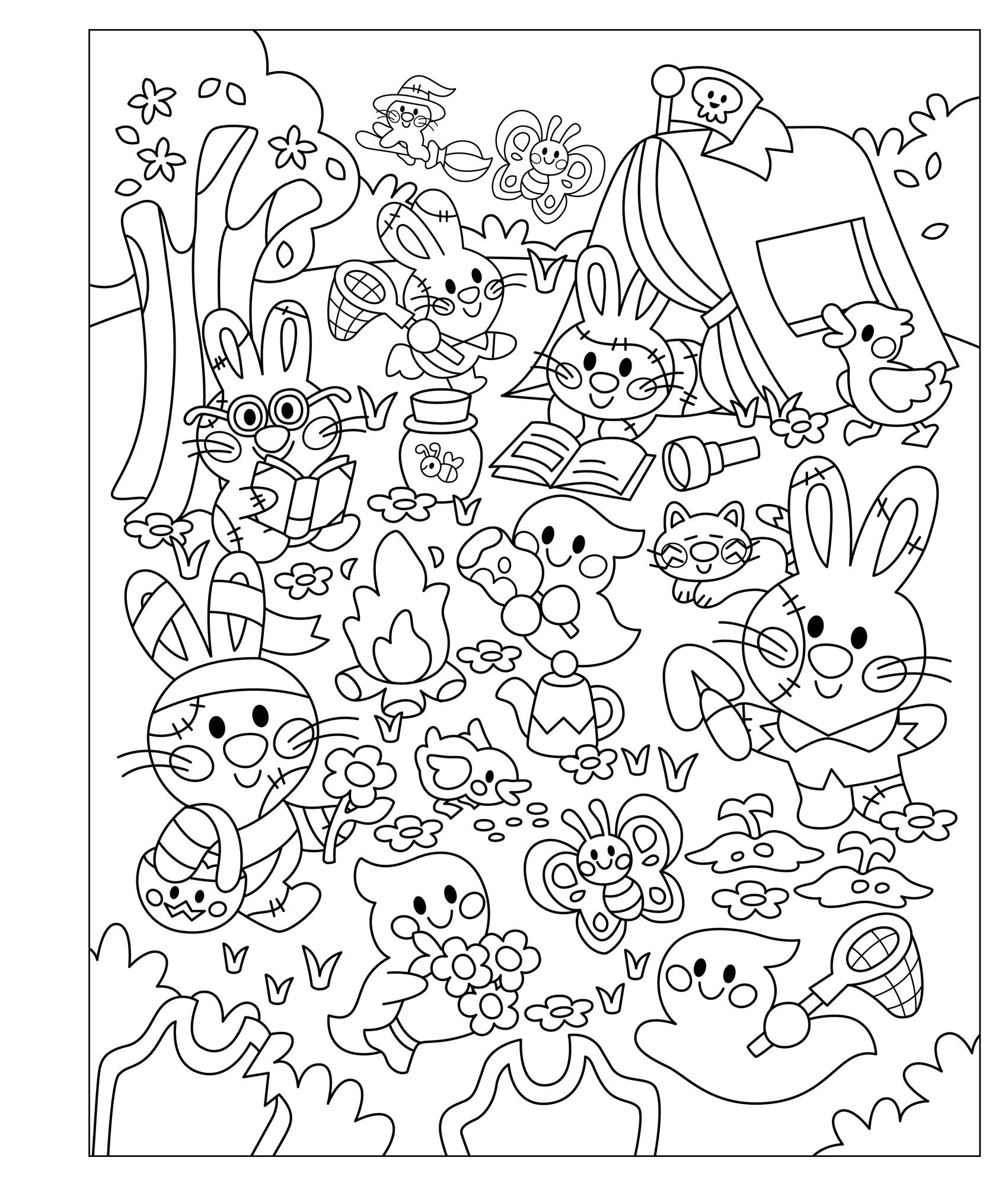 Squeetopia: Springoween: A Creepy-Cute Coloring Book of Springtime Fun