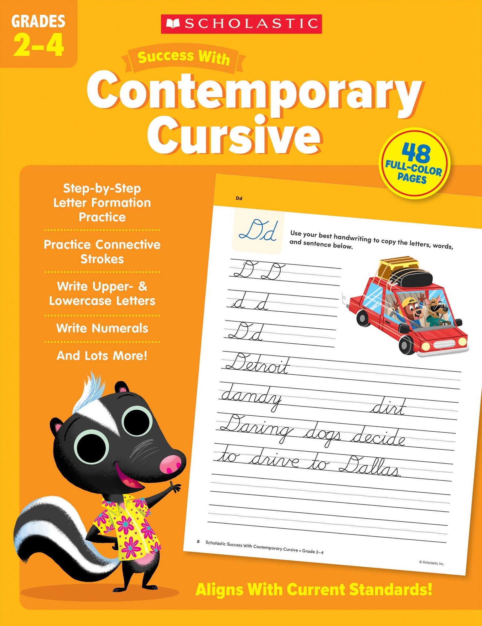 Scholastic Success with Contemporary Cursive Grades 2-4 Workbook