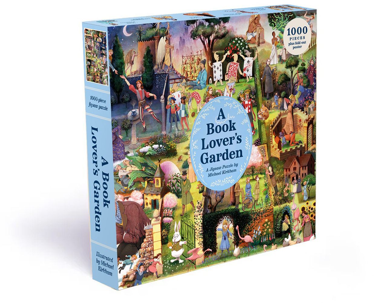 A Book Lover's Garden: A 1000-piece jigsaw puzzle by Michael Kirkham