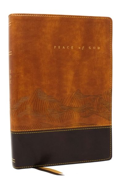 Peace of God Bible: Discover and Experience God's Shalom Throughout the Bible (NKJV, Brown Leathersoft, Red Letter, Comfort Print)