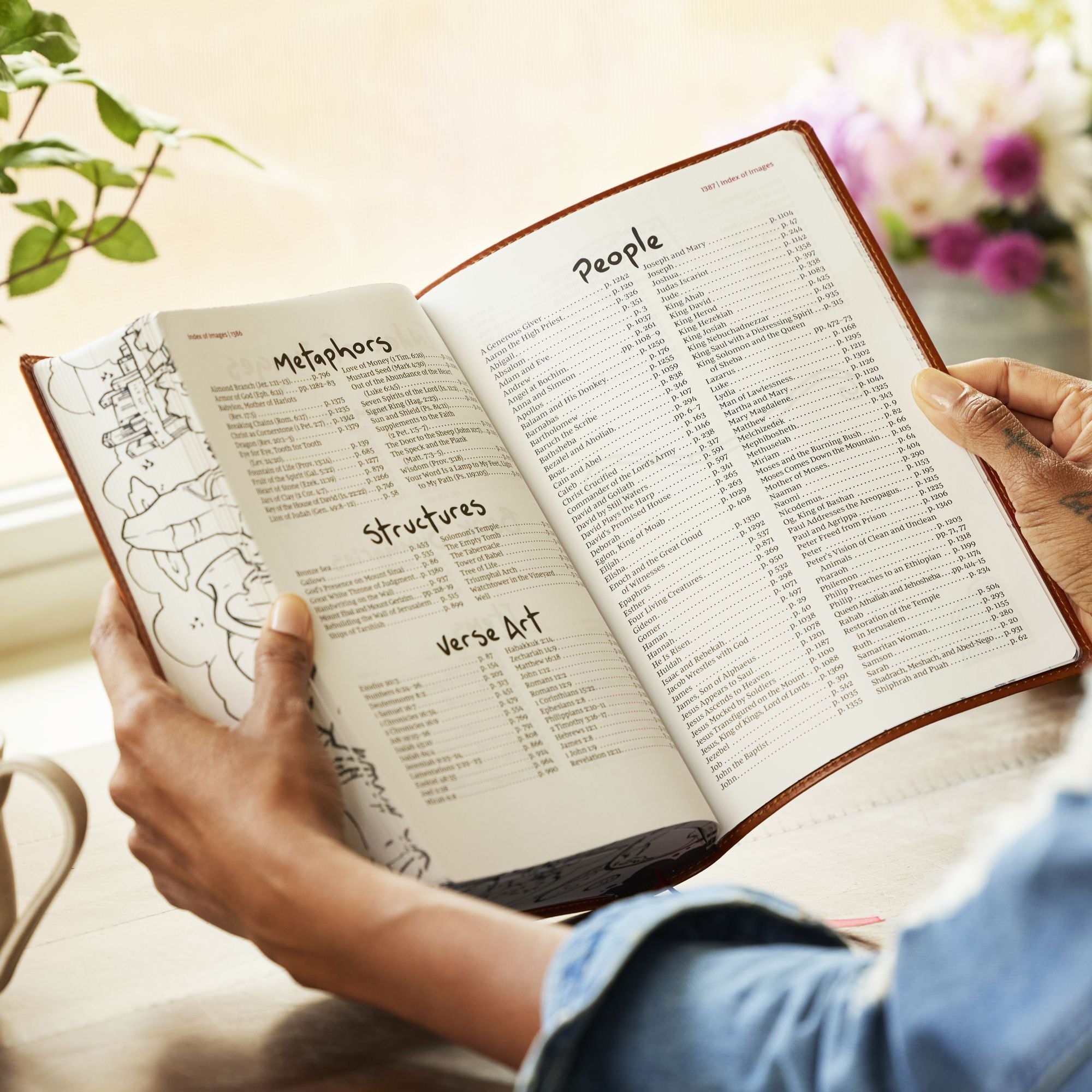 The Sketchbook Bible: The Complete Bible with Hundreds of Illustrations (NKJV, Hardcover, Red Letter, Comfort Print)