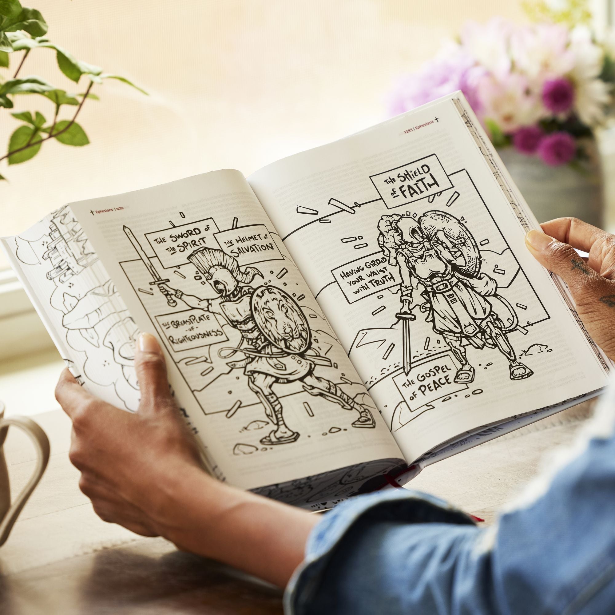 The Sketchbook Bible: The Complete Bible with Hundreds of Illustrations (NKJV, Hardcover, Red Letter, Comfort Print)