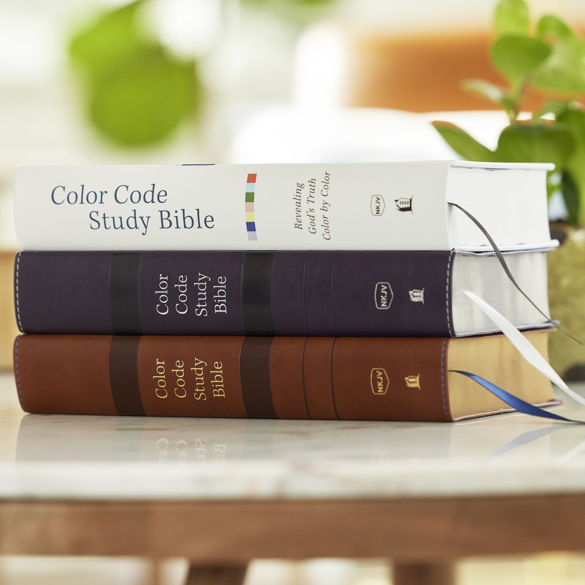 Color Code Study Bible, Revealing God's Truth Color by Color (NKJV, Brown Leathersoft, Red Letter)