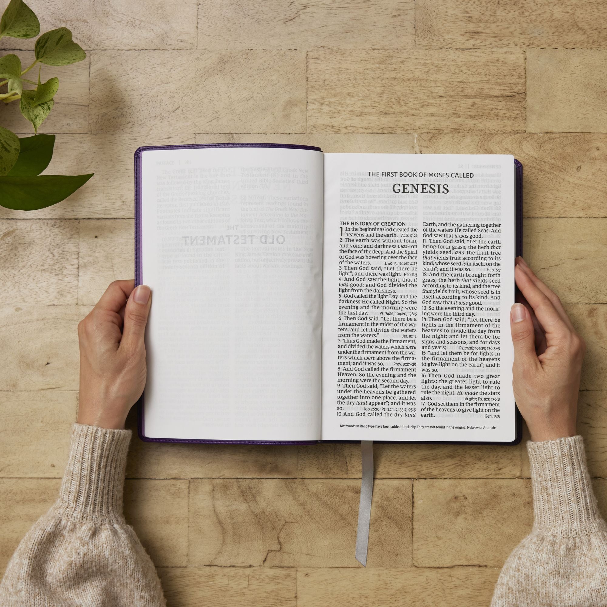 NKJV Giant Print End-of-Verse Reference Bible, Brown Leathersoft, Red Letter, Comfort Print: Holy Bible - Great for Father's Day