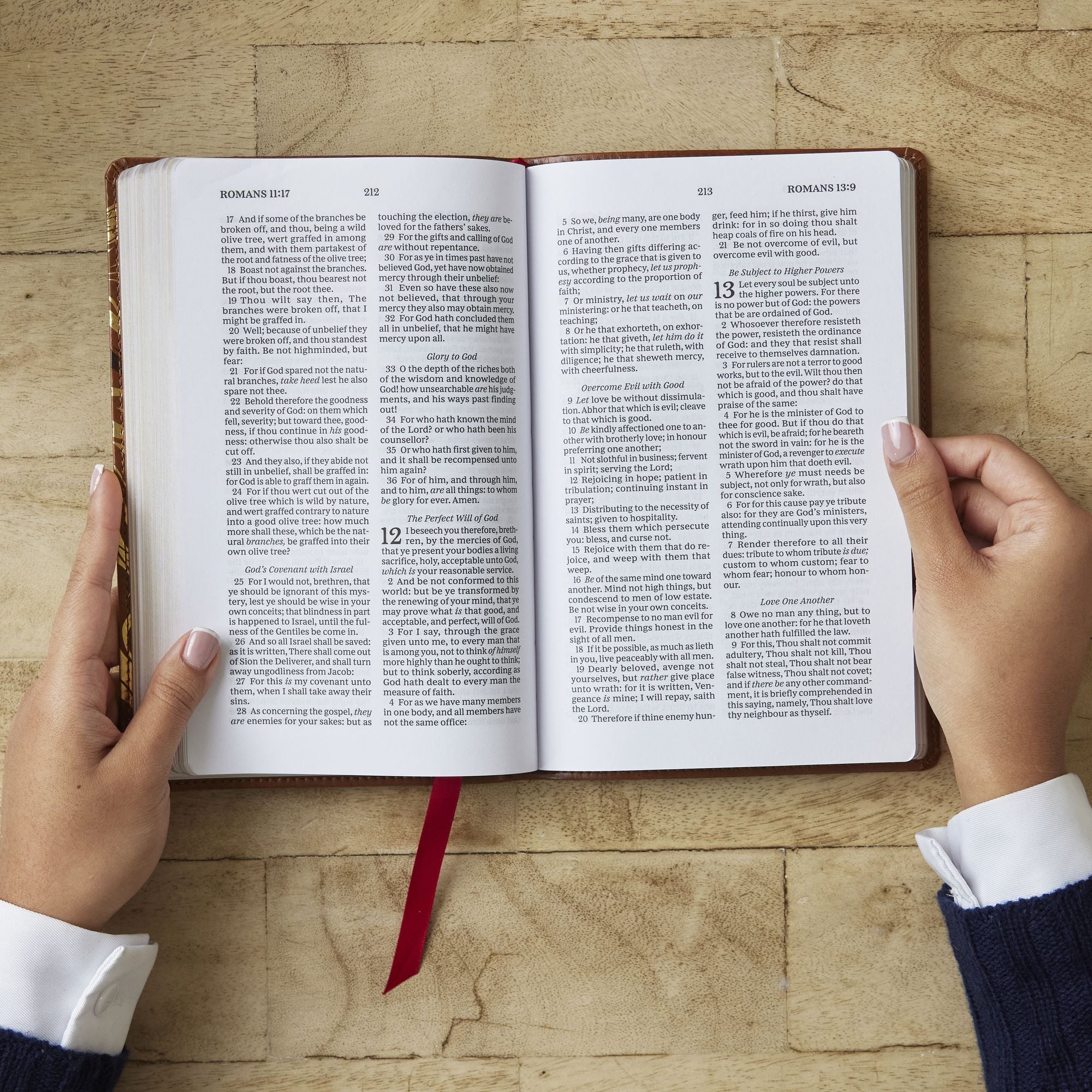 KJV, Personal Size New Testament, Brown Leathersoft, Red Letter, Comfort Print
