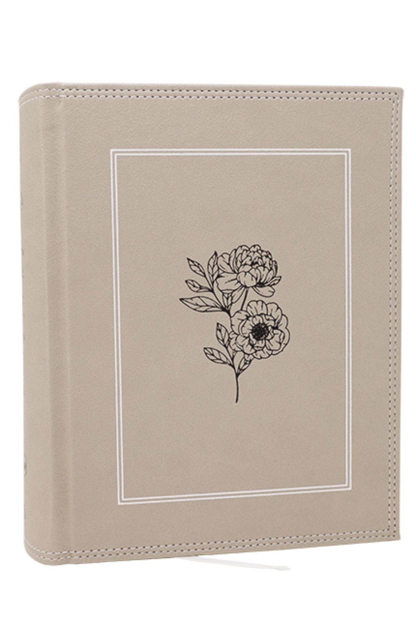 NKJV, Journal the Word Bible: Reflect, Journal or Create Art Next to Your Favorite Verses (Stone Leathersoft over board, Red Letter, Comfort Print)