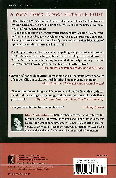 Woman of Valor: Margaret Sanger and the Birth Control Movement in America