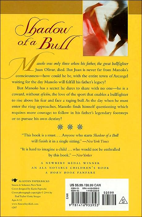 Shadow of a Bull (Newbery Medal Winner)