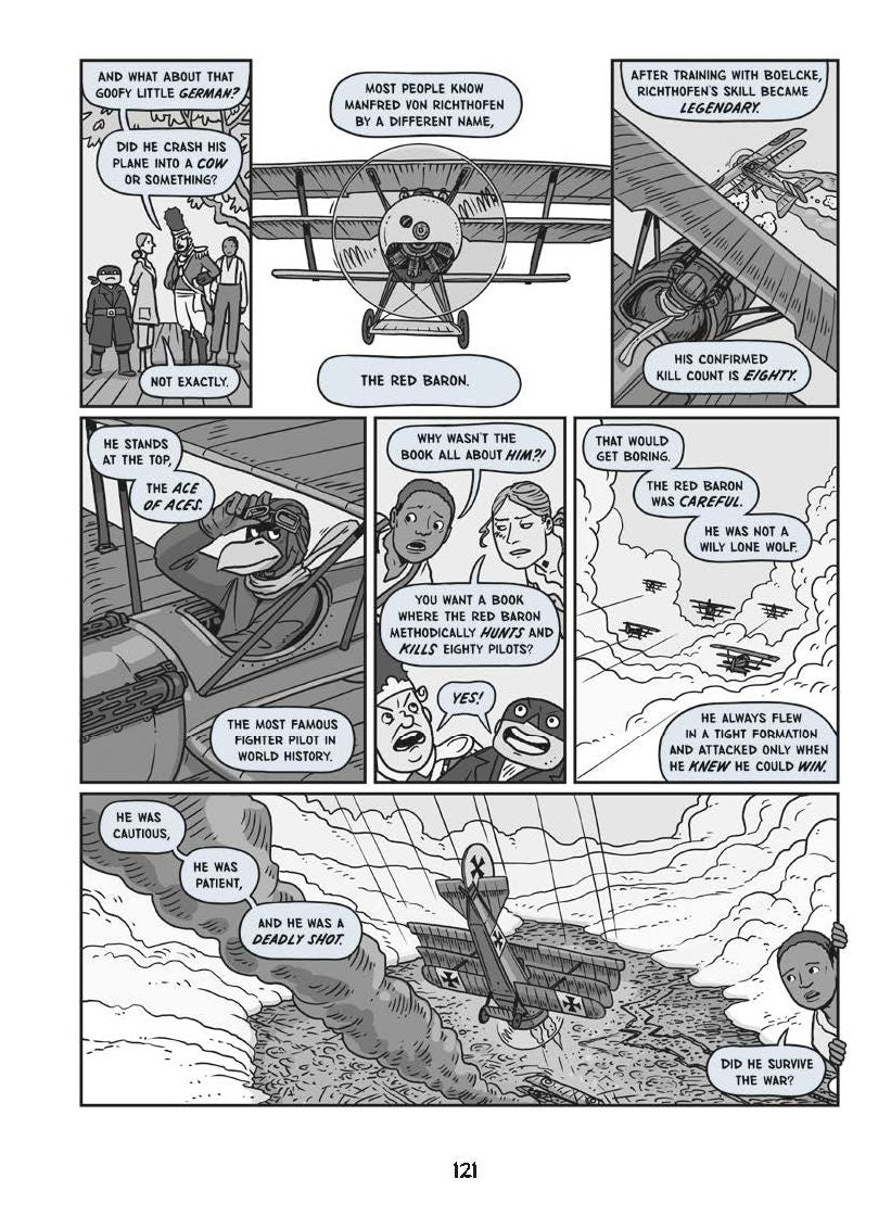 Above the Trenches (Nathan Hale's Hazardous Tales #12): A World War I Flying Ace Tale