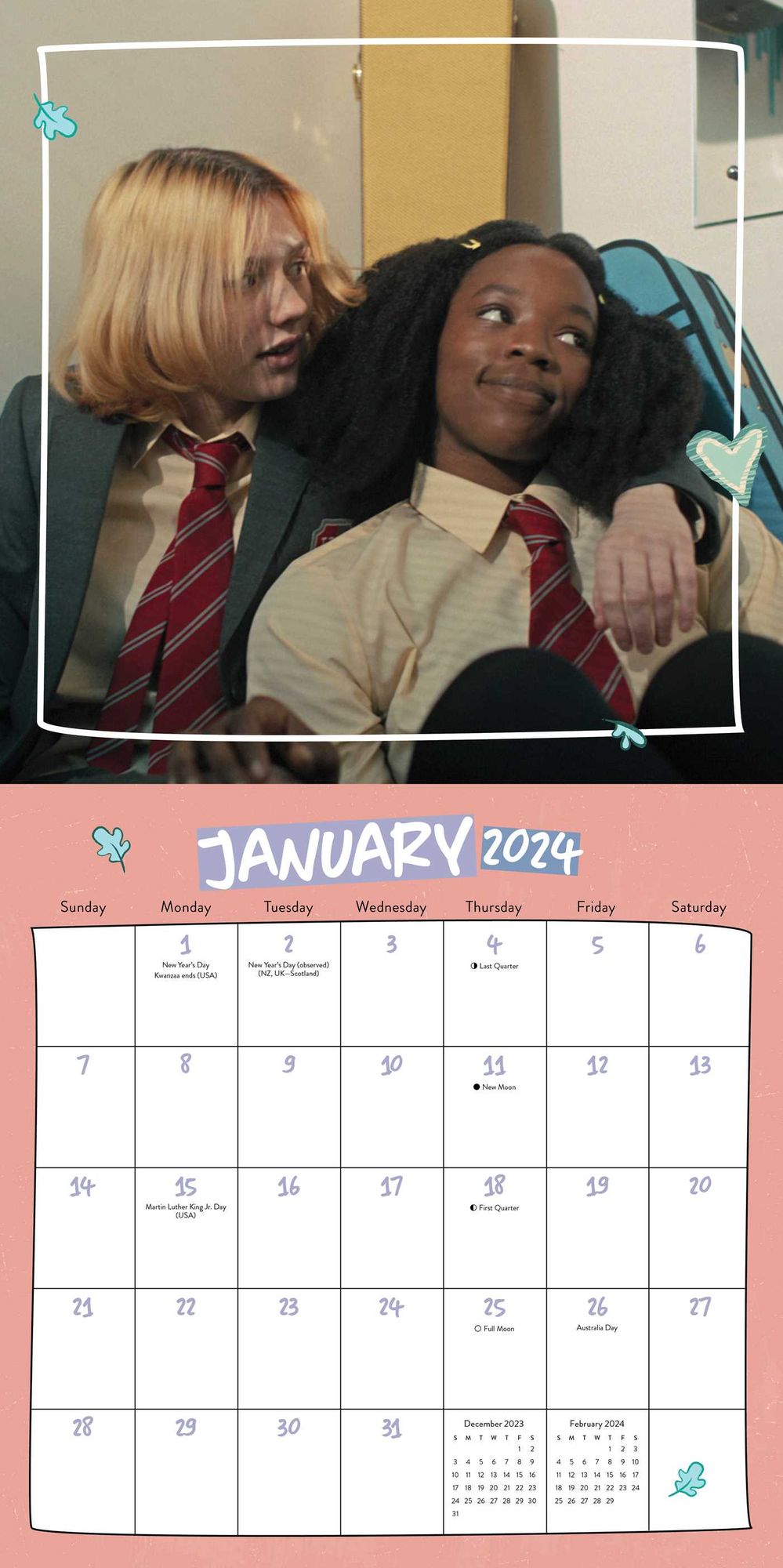 Heartstopper 16-Month 2023-2024 Wall Calendar with Bonus Poster and Love Notes