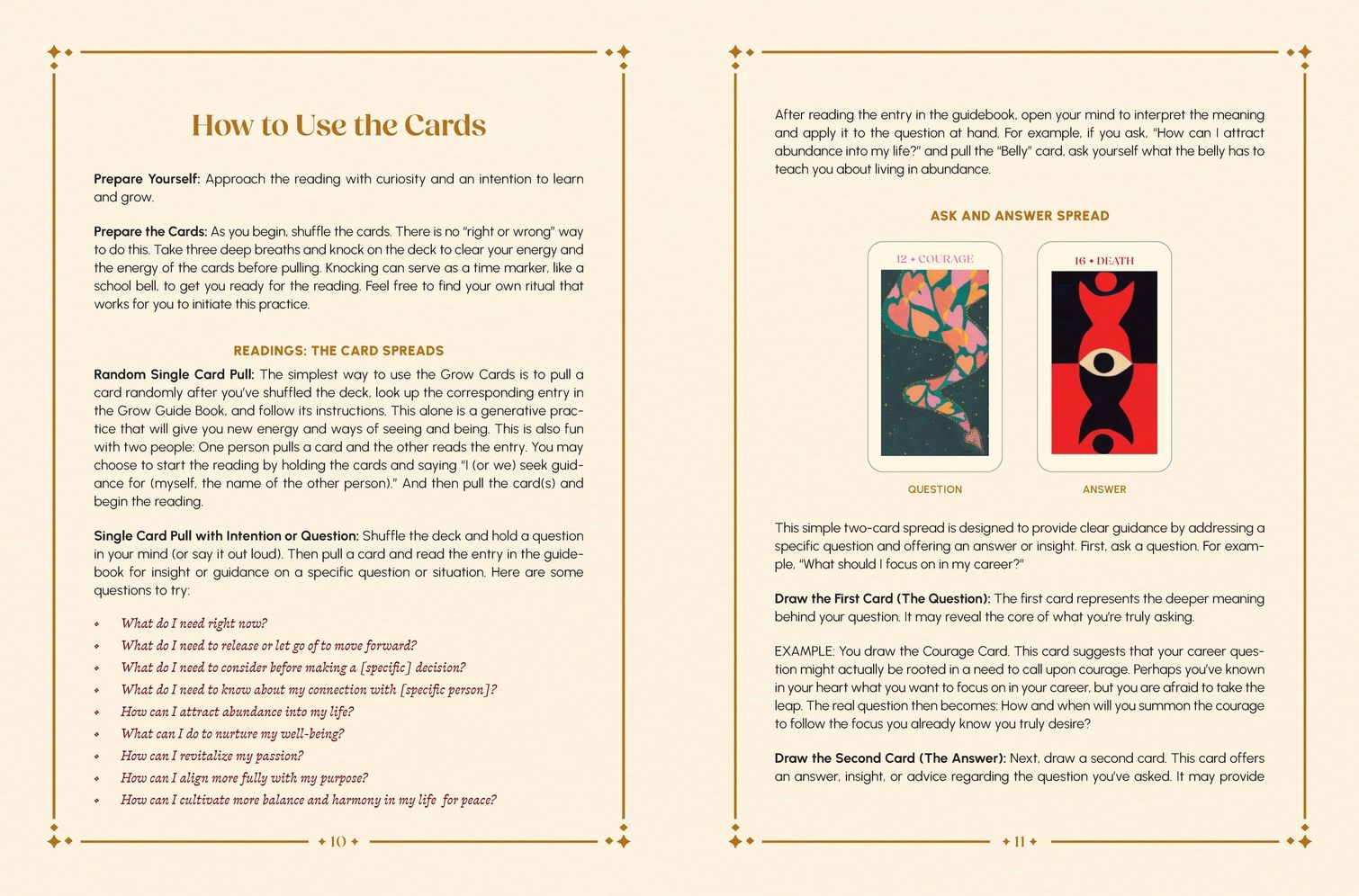 GROW: Pathways to Passion, Purpose & Peace Guidebook & Oracle Deck