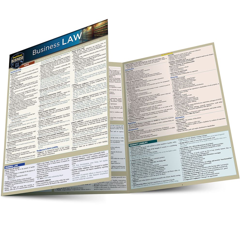 Business Law: a QuickStudy Laminated Reference Guide