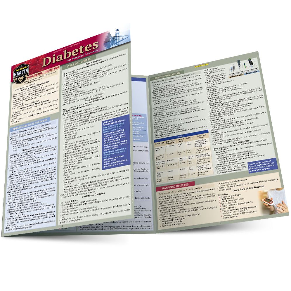 Diabetes - Care, Management & Prevention: a QuickStudy Laminated Reference Guide