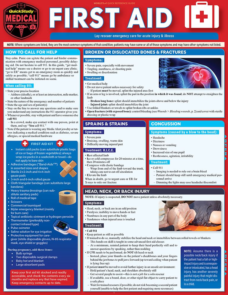 First Aid: a QuickStudy Laminated Reference Guide